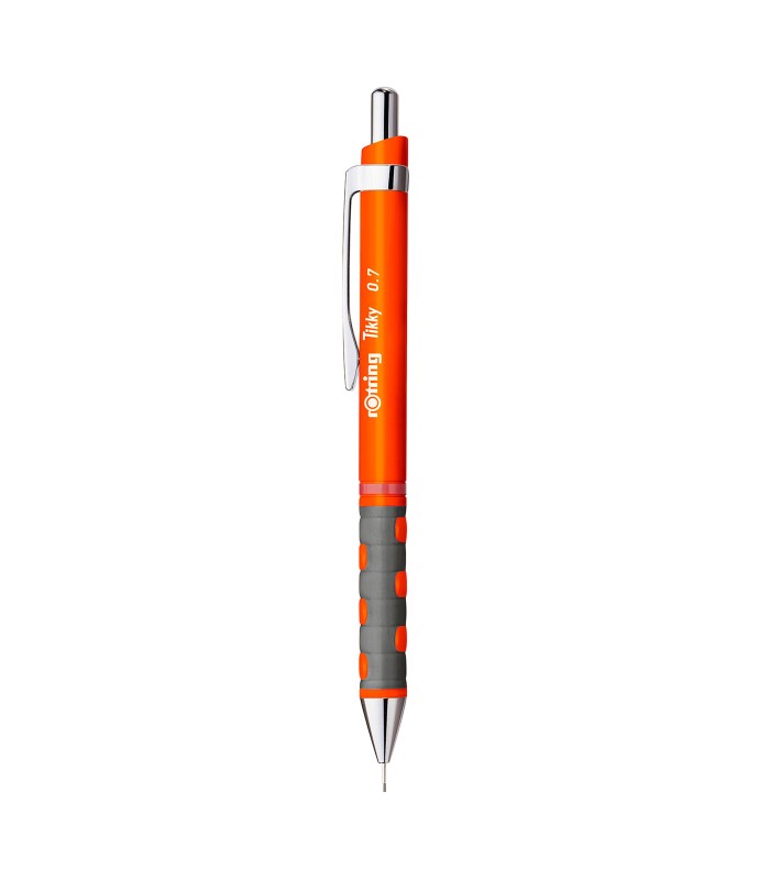 rOtring Tikky Mechanical Pencils | HB 0.7 mm Lead | Neon Orange | Box of 12