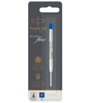 Quinkflow Refill for PARKER Ballpoint Pen - Blue fine Point - Blister