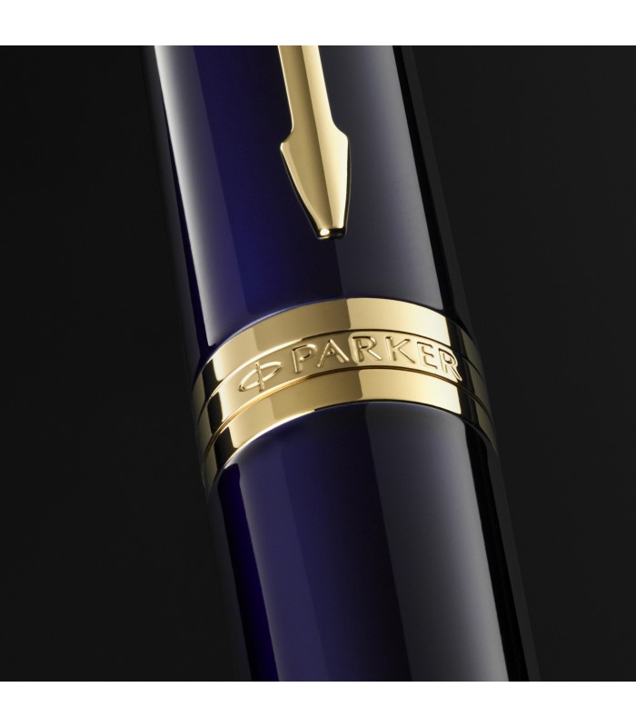 Parker Ingenuity Fountain Pen | Core Collection | Blue with Gold Trim | Medium Nib | Black Ink | Gift Box