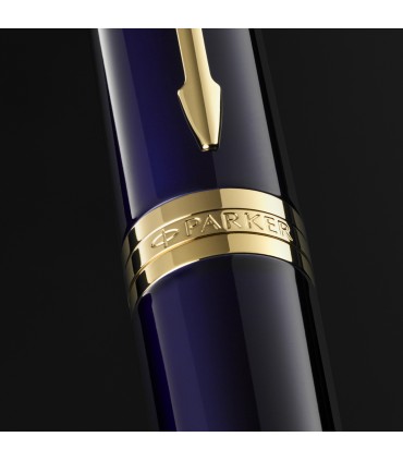 Parker Ingenuity Fountain Pen | Core Collection | Blue with Gold Trim | Medium Nib | Black Ink | Gift Box