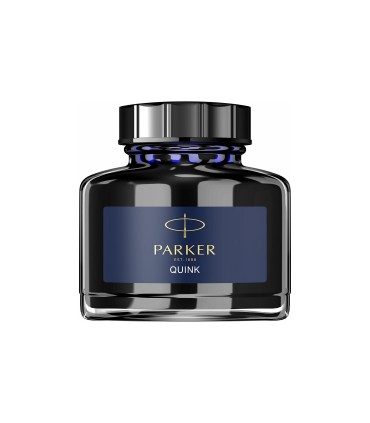 PARKER Quink Liquid Bottled Ink - Washable - Blue/Black - 57 ml