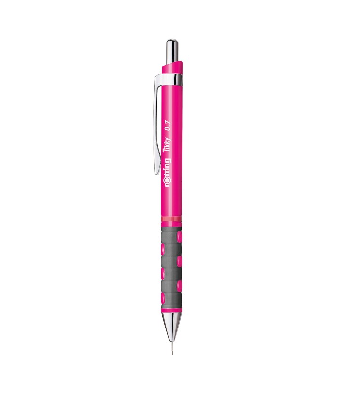 rOtring Tikky Mechanical Pencils | HB 0.7 mm Lead | Neon Pink | Box of 12