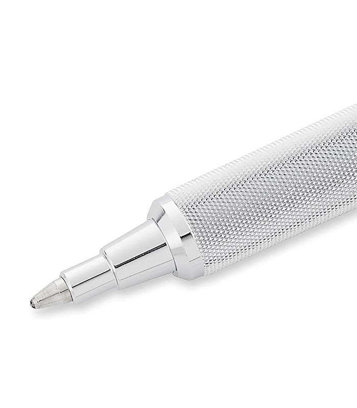 rOtring Rapid Pro Retractable Ballpoint Technical Drawing Pen | Medium Point | Blue Ink | Silver Full-Metal Body