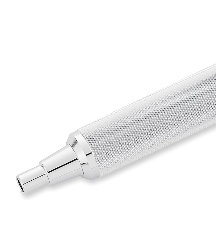 rOtring Rapid Pro Retractable Ballpoint Technical Drawing Pen | Medium Point | Blue Ink | Silver Full-Metal Body