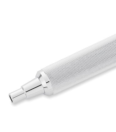 rOtring Rapid Pro Retractable Ballpoint Technical Drawing Pen | Medium Point | Blue Ink | Silver Full-Metal Body