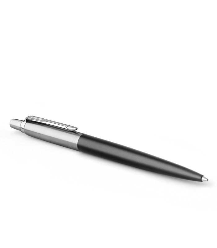 Parker Jotter Ballpoint Pen | Bond Street Black with Chrome Trim | Medium Point Blue Ink