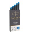 PARKER Quink 5 cartouches longues, encre bleue effaçable