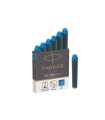 6 Quink Cartridge for PARKER Fountain Pen, Blue ink - Short
