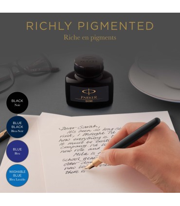 Parker Fountain Pen Ink Bottle | Blue QUINK Ink | 57 ml Fountain Pen Refill