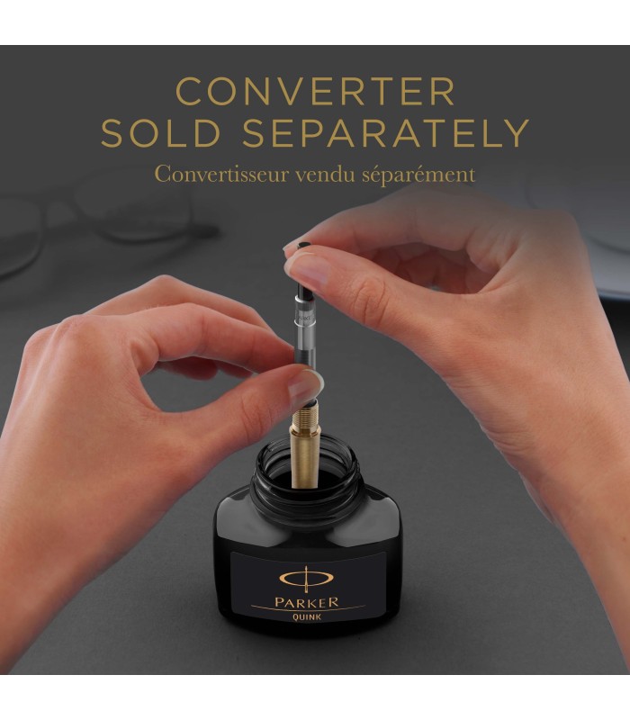 Parker Fountain Pen Ink Bottle | Blue QUINK Ink | 57 ml Fountain Pen Refill