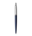 PARKER Jotter stylo bille, bleu royal, attributs chromés, Recharge bleu pointe moyenne, Coffret cadeau