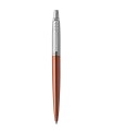 PARKER Jotter Ballpoint Pen "Chelsea Orange", Chrome trims, medium Point, Blue ink Refill