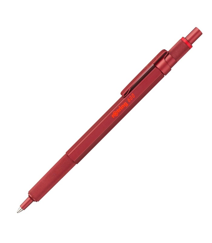 rOtring 600 Ballpoint Pen | Medium Point | Black Ink | Red Barrel | Refillable