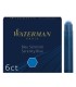 Waterman Fountain Pen Refill Ink Cartridges | Standard International (Short) | Serenity Blue | 6 Count