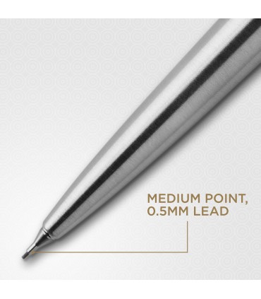 Parker Jotter Duo Gift Set with Ballpoint Pen & Mechanical Pencil (0.5mm) | Stainless Steel with Chrome Trim | Handwriting Pens 