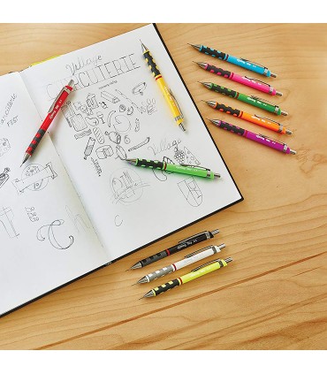 rOtring Tikky Colour-Coded Mechanical Pencils | 1.0 mm | Burgundy Barrel | Box of 12