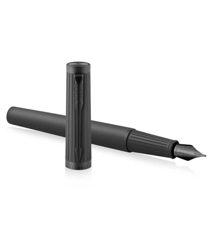 Parker Ingenuity Fountain Pen | Core Collection | Black with Black Trim | Medium Nib | Black Ink | Gift Box