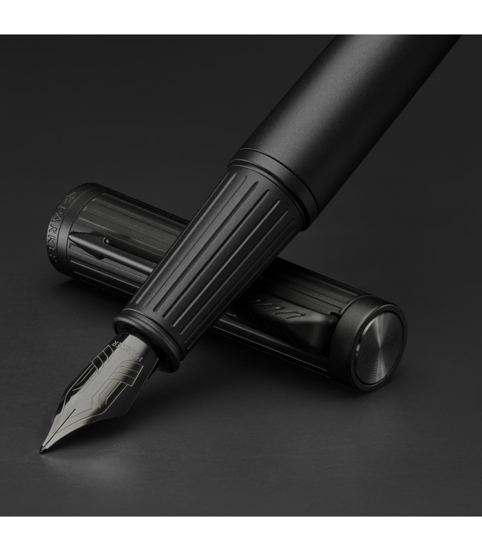 Parker Ingenuity Fountain Pen | Core Collection | Black with Black Trim | Medium Nib | Black Ink | Gift Box