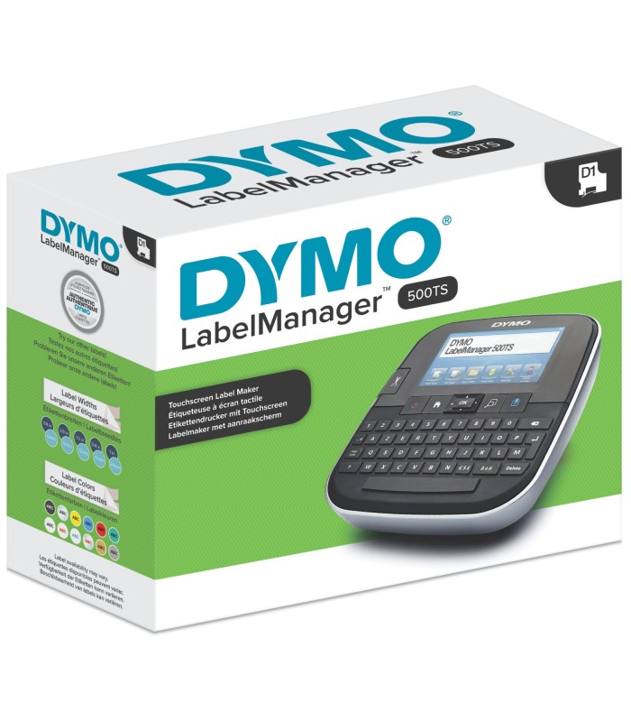 DYMO LabelManager 500TS, Etiqueteuse + Câble USB + Batterie rechargeable + chargeur, clavier AZERTY (EU)