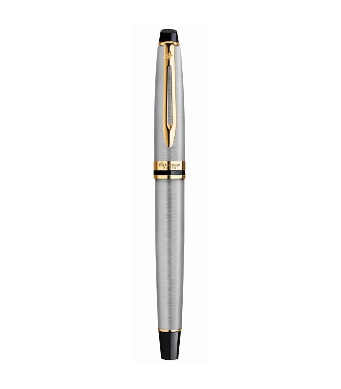 Waterman Expert stylo plume | acier inoxydable avec attributs dorés | plume moyenne | coffret cadeau