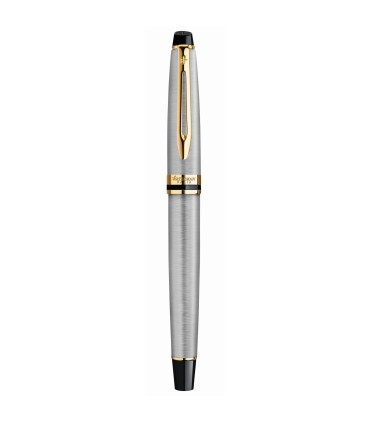 Waterman Expert stylo plume | acier inoxydable avec attributs dorés | plume moyenne | coffret cadeau