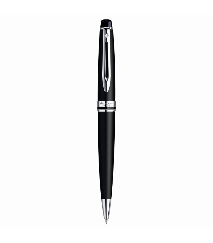 WATERMAN Expert Stylo bille | noir mat | finitions chromés | pointe moyenne | Coffret cadeau