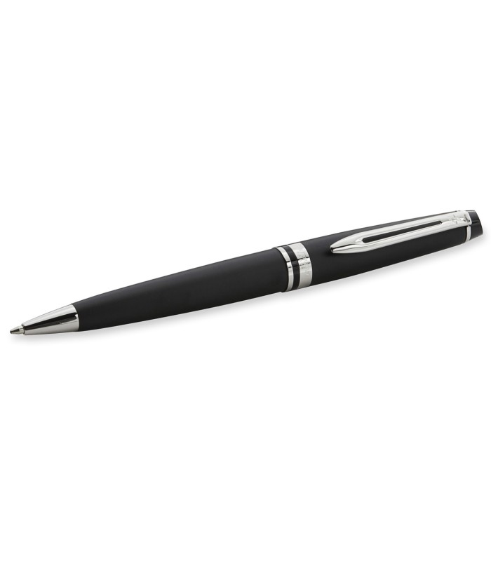 WATERMAN Expert Stylo bille | noir mat | finitions chromés | pointe moyenne | Coffret cadeau