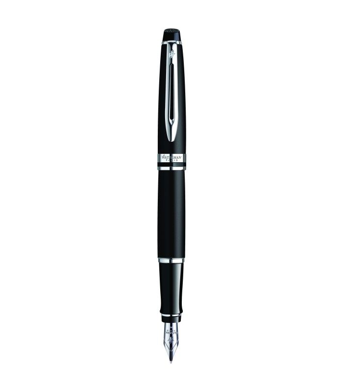 WATERMAN Expert Stylo plume | Noir mat | plume moyenne | encre bleue | Coffret cadeau
