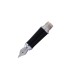 PARKER Urban - Bloc Plume Noir - Finition chromée - Plume moyenne en acier inoxydable