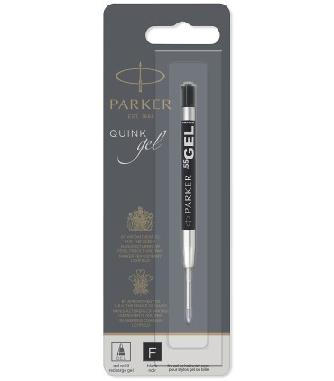 Quink Gel Refill for PARKER Ballpoint Pen - Black fine Point - Blister