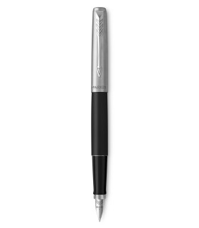 PARKER Jotter Fountain Pen, "Bond Street" Black, Chrome trims, medium Nib
