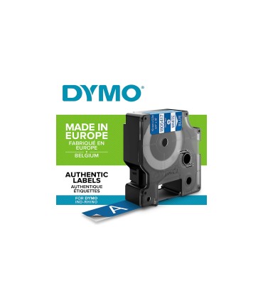 DYMO Rhino - Vinyl-Etiketten, 19mm x 5.5m, Weiß auf Blau