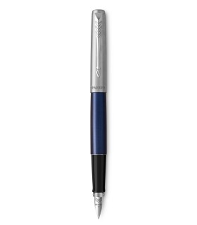 PARKER Jotter Fountain Pen, Royal Blue, Chrome trims, medium Nib