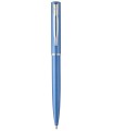 WATERMAN Allure - Ballpoint Pen, Blue Lacquer, Chrome trims, Medium Point, Blue ink Refill - Gift Boxed
