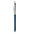 PARKER Jotter Kugelschreiber XL "Primrose Matte Blue", Chrom- Zierteile, Mittlere blaue Ersatzmine