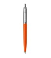 PARKER Jotter Originals - oranger Kugelschreiber mit Chrom-Zierteile, Mittlere blaue Ersatzmine - Klarsichtpackung
