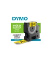 DYMO Rhino - Etiquettes Industrielles Vinyle 24mm x 5.5m - Noir sur Jaune