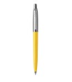 PARKER Jotter Originals - gelber Kugelschreiber mit Chrom-Zierteile, Mittlere blaue Ersatzmine - Klarsichtpackung