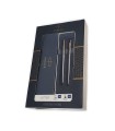 PARKER Jotter coffret cadeau, Stylo bille acier GT avec Recharge bleu pointe moyenne + stylo plume GT Plume moyenne