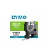 DYMO Rhino - Étiquettes Industrielles Autocollantes en Polyester, 6mm x 5.5m, Noir sur Blanc