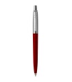 PARKER Jotter Originals - roter Kugelschreiber mit Chrom-Zierteile, Mittlere blaue Ersatzmine - Klarsichtpackung