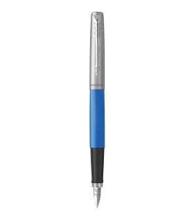 PARKER Jotter Originals - Blue Fountain Pen with Chrome trims, medium Nib - Blister