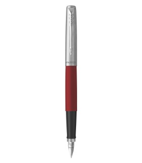 PARKER Jotter Originals - Red Fountain Pen with Chrome trims, medium Nib - Blister