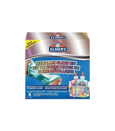 Pâte à modeler Elmers ELMER´S Kit de fabrication de slime pailleté, 2  flacons de colle à paillettes de 177 ml, 2 flacons de liquide magique de 68  ml