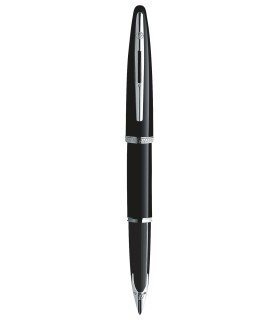 WATERMAN Carene stylo plume, noir brillant, attributs palladium, plume moyenne 18K, Coffret cadeau