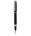 WATERMAN Exception stylo plume fin, noir, attributs plaqué argent, plume fine 18K, Coffret cadeau