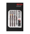 rOtring Set College : Porte-mine 0.5 + 3 Stylos Isograph 0.2/0.4/0.6mm + gomme + 12 mines HB + flacon d'encre 23 ml + attache co