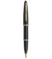 WATERMAN Carene Fountain Pen Black, Gold trims, fine Nib 18K - Gift Boxed