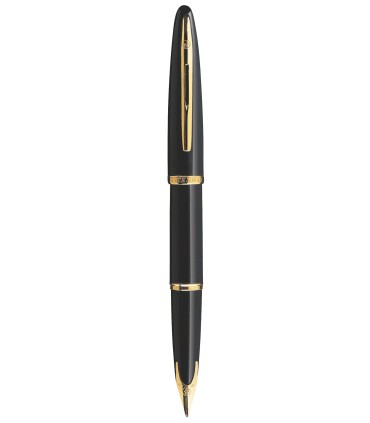 WATERMAN Carène Stylo plume, Noir, plume moyenne 18K, encre bleue, Coffret cadeau