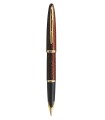 WATERMAN Carene Fountain Pen Amber, Gold trims, fine Nib 18K - Gift Boxed